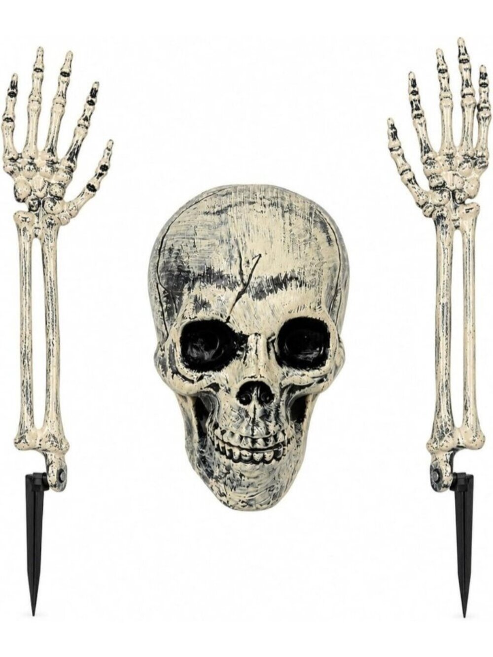 3-Piece Halloween Skeleton Hands Decor, Outdoor Graveyard Decorations for Yard